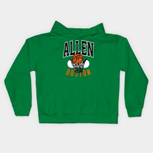 Vintage Boston Basketball Shirt Kids Hoodie